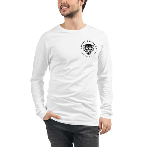 Unisex Long Sleeve Panther Tee 3 by Unrest Coffee in Hampden Maine