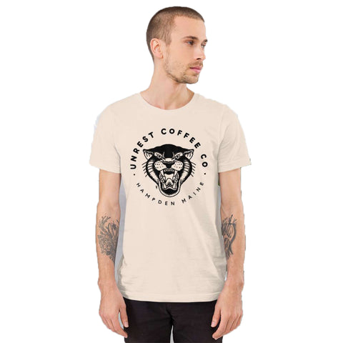 Short-Sleeve Panther Tee 1 by Unrest Coffee in Hampden Maine