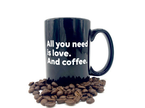 All you need is love mug 1 by Unrest Coffee in Hampden Maine