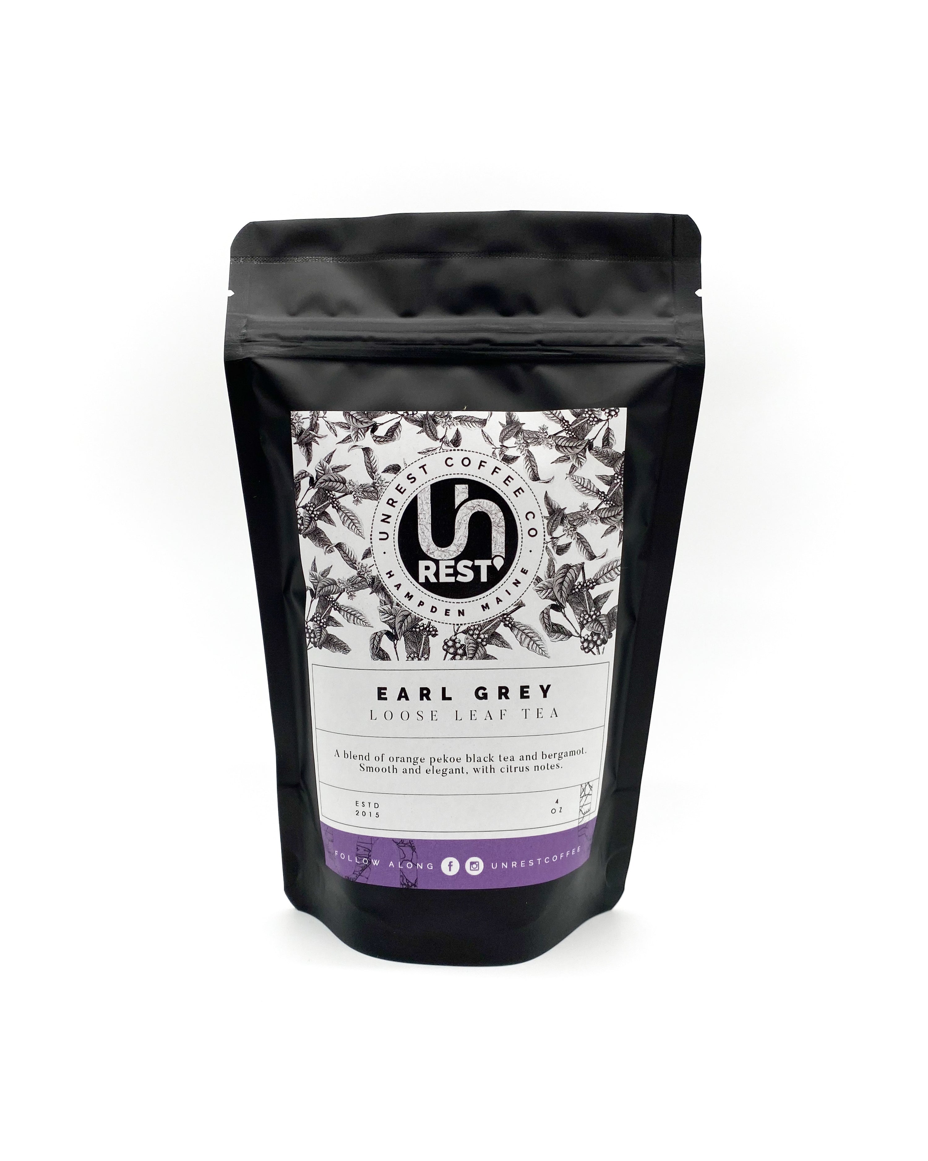 Earl Grey Package 1 by Unrest Coffee in Hampden Maine