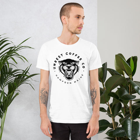Short-Sleeve Panther Tee 3 by Unrest Coffee in Hampden Maine