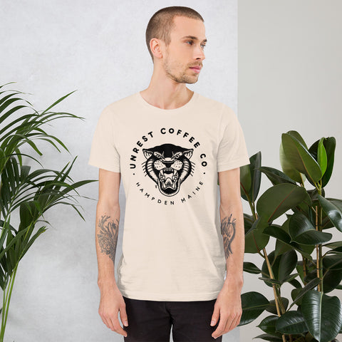 Short-Sleeve Panther Tee 4 by Unrest Coffee in Hampden Maine